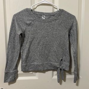 Soft sweater with tie detail